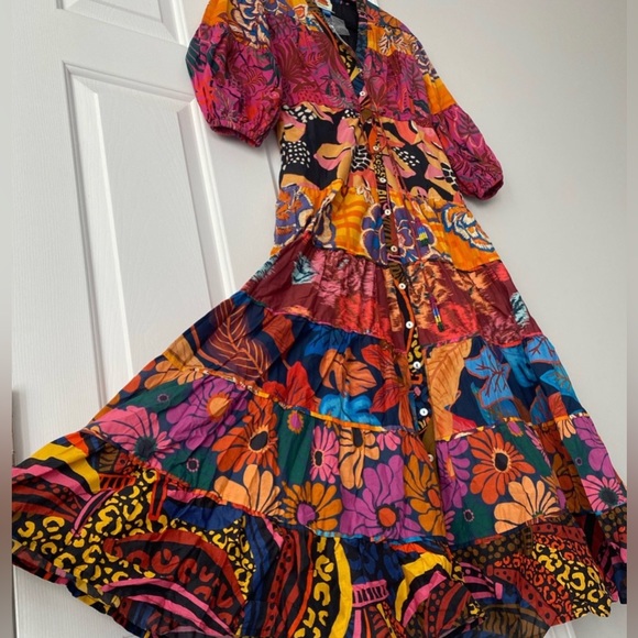 FARM RIO ANTHROPOLOGIE MAXI DRESS - Picture 3 of 6